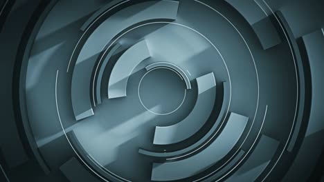 rotating circle elements seamless loop 3d render animation