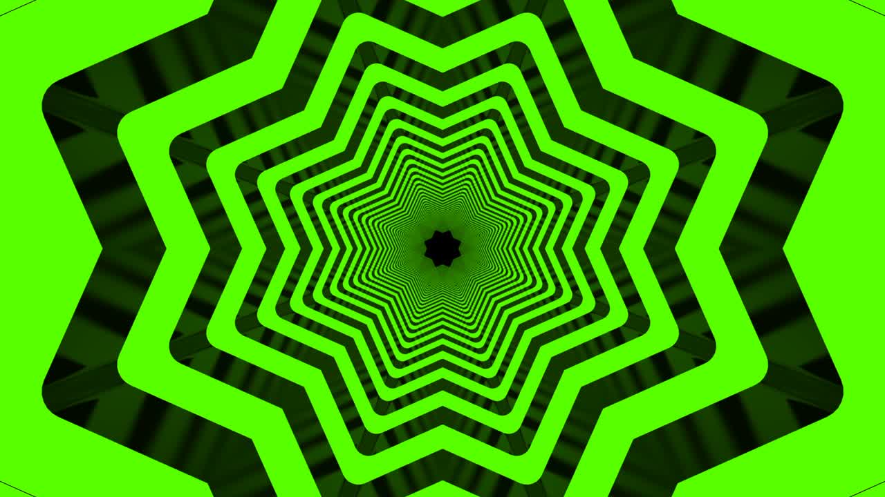 corredor de fondo de club nocturno con bucle verde