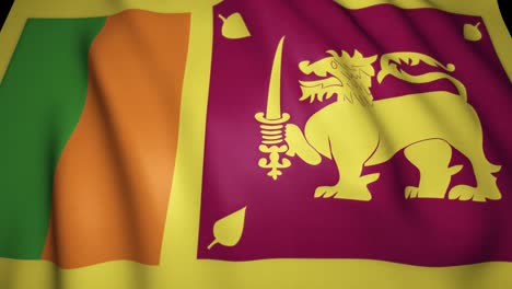 el fondo de la bandera realista de sri lanka. animación de bucle