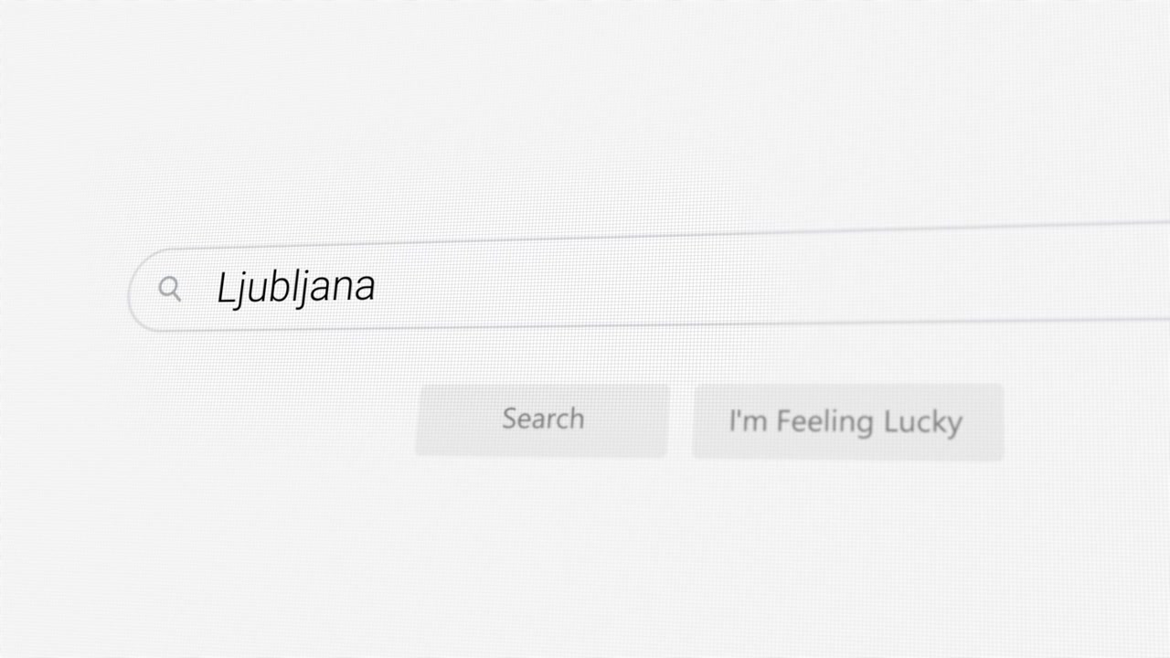 Ricerca di Ljubljana sul browser Internet