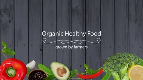 vídeo generado digitalmente de alimentos orgánicos saludables