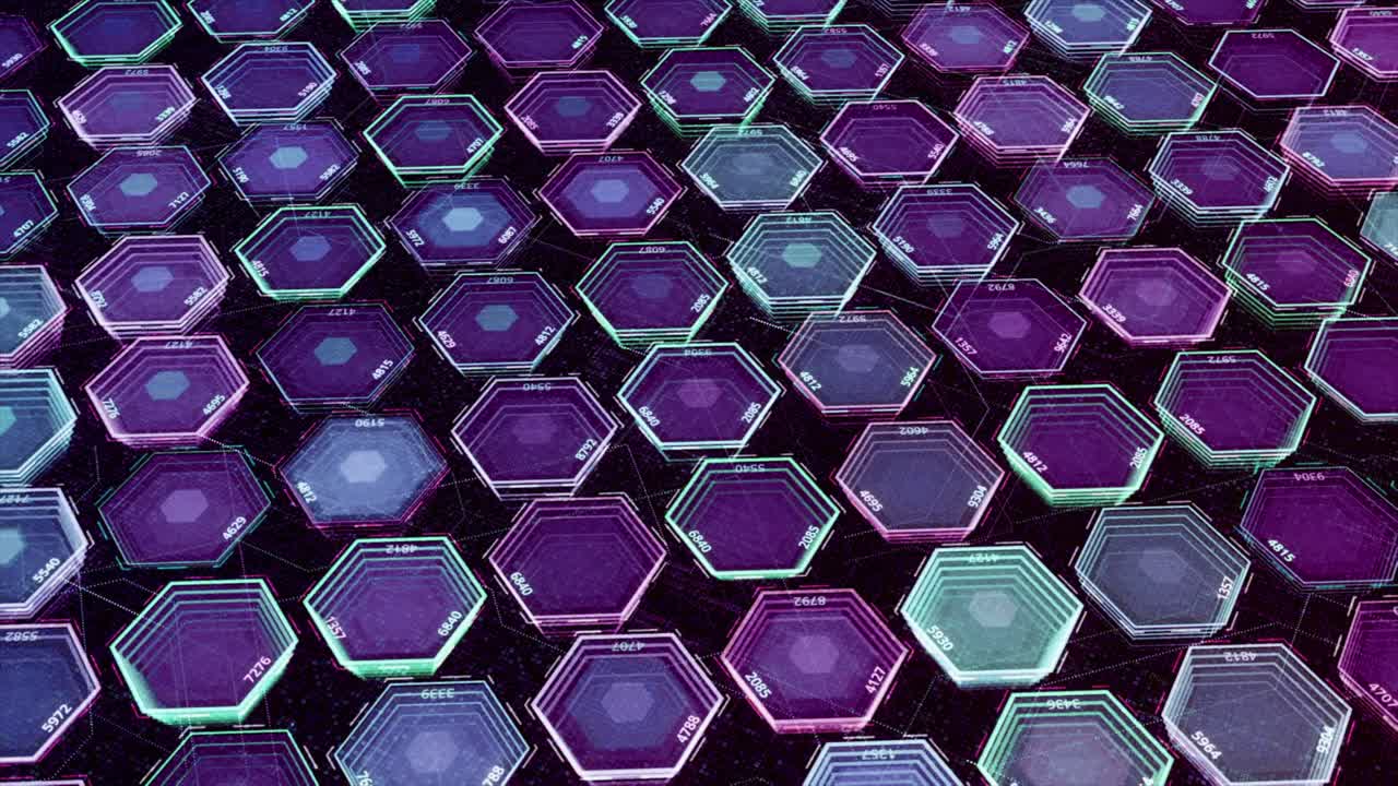 visualización de datos hexagonales abstractos