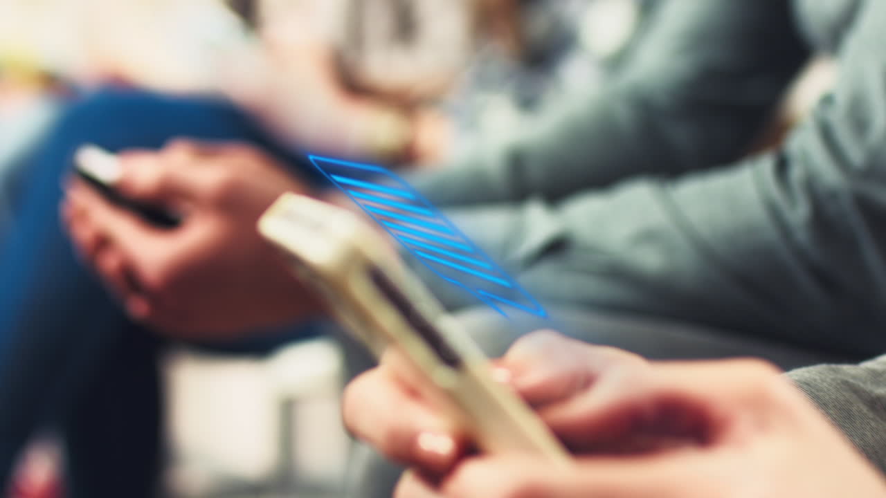 conferencia, manos y teléfono holograma en los negocios