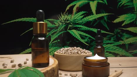 skincare cosmetic mockup product produced in a cannabis legalized laboratory.