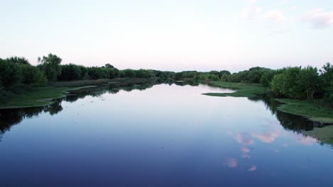 serene river reflection at sunset