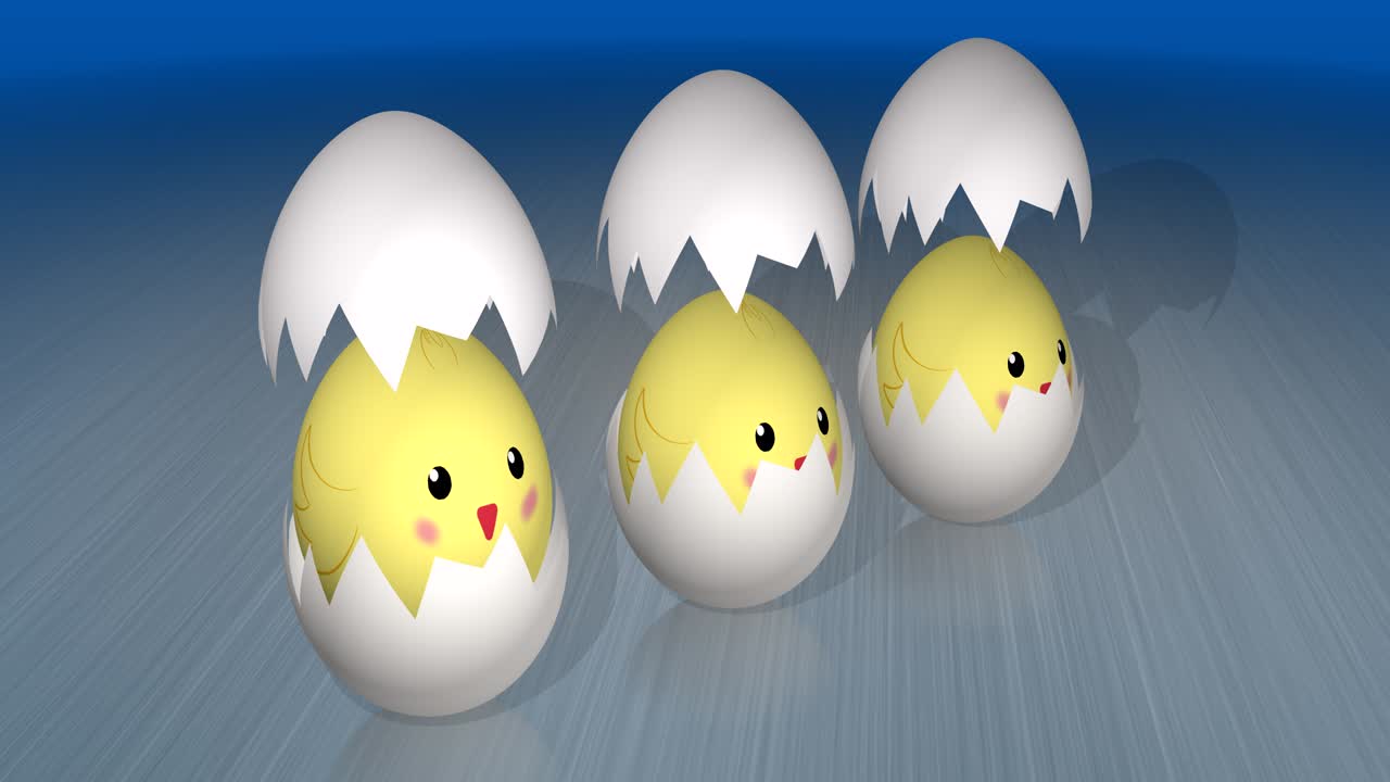 내부에 이 들어있는 부활절 달이 떨어집니다.