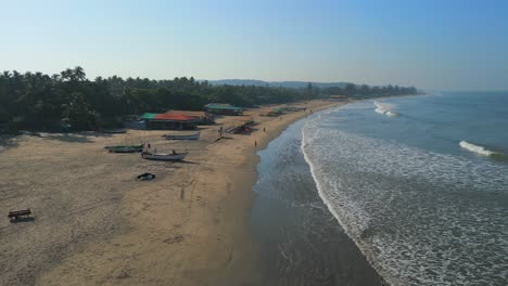 chapora beach day bird eye view