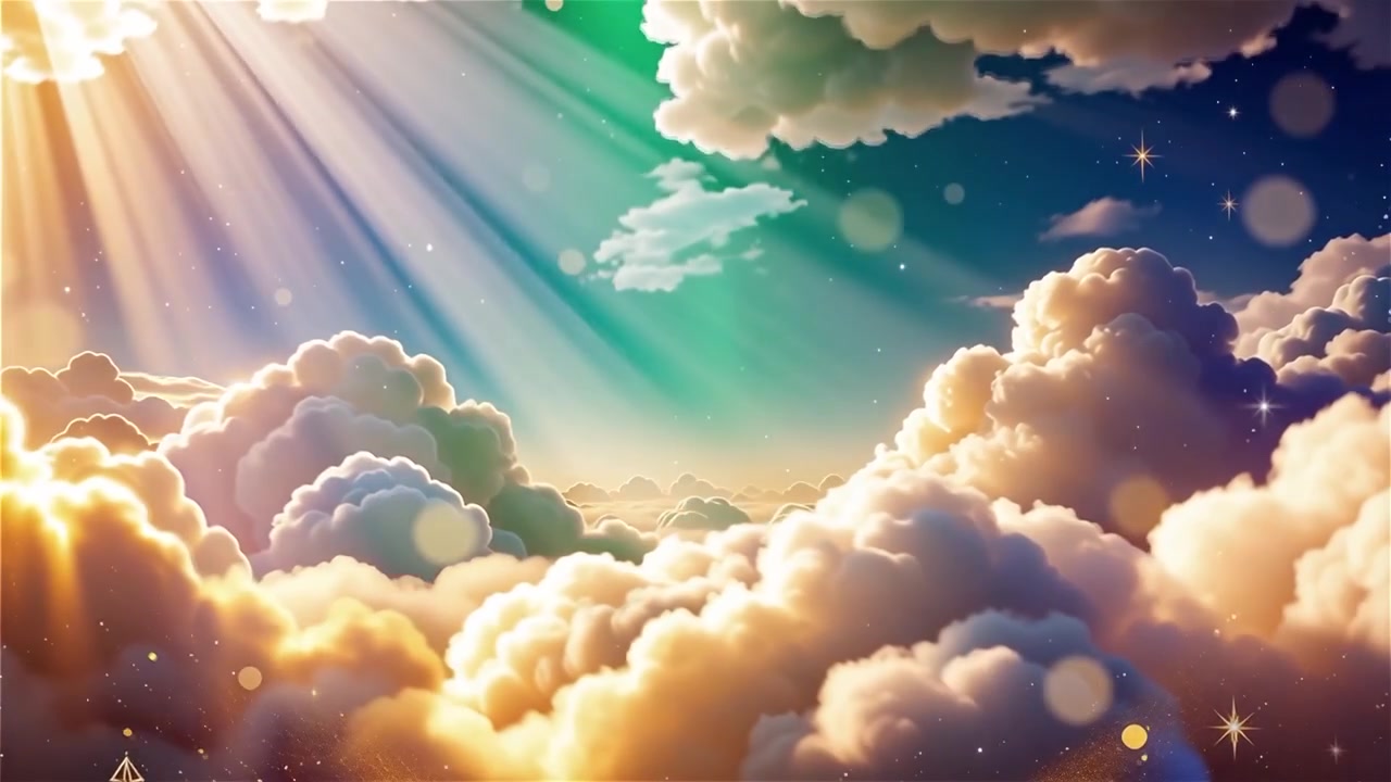 Christian Heavenly Light Worship Background
