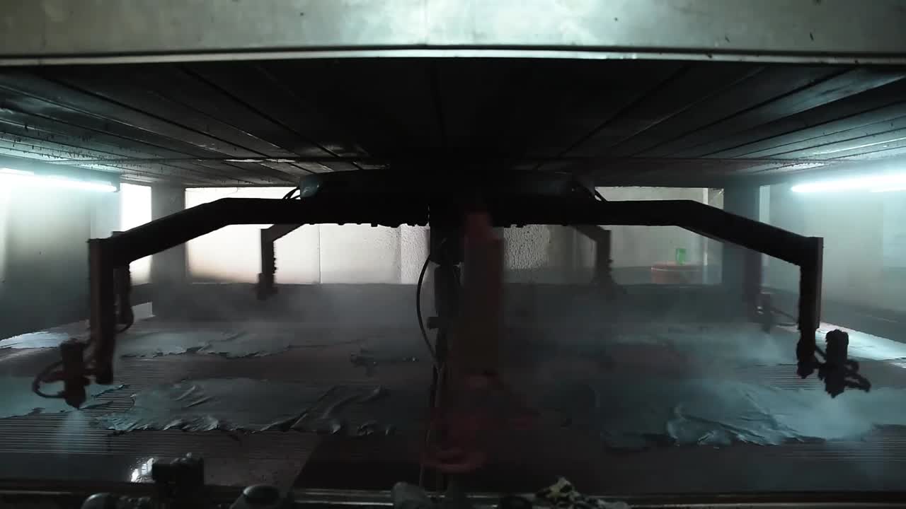 unidad de lavado y limpieza de cuero crudo en una fábrica de cuero