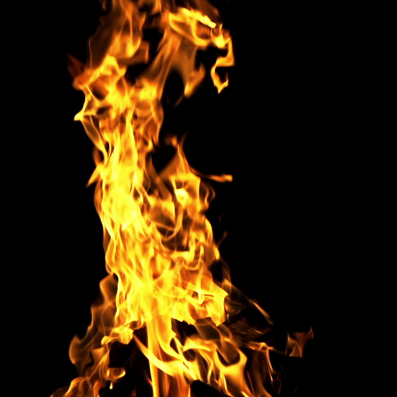 The Fire is Lit! Black and orange, fire in the night and the winters.