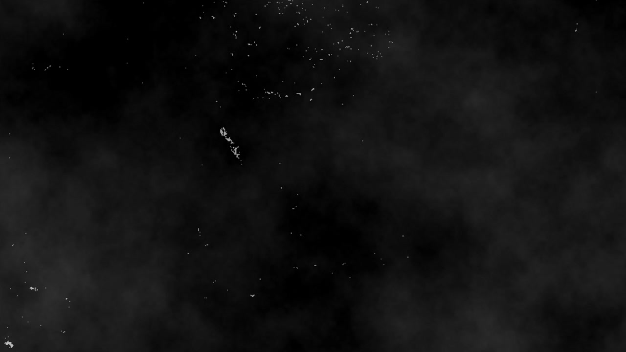 Abstract Motion Background with Floating White Particles and Dark Smoke