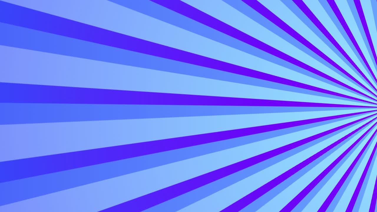Animated abstract background. Simple gradient radial rays. blue and purple banner pop art style. sunlight, flash, sun ray. Retro Art Design. 2d motion graphics backdrop