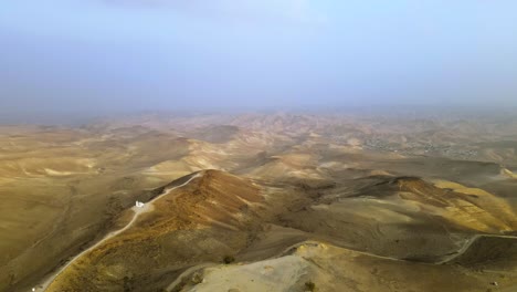 the negev desert in southern israel, mountains of sand and dust in the desert near the dead sea