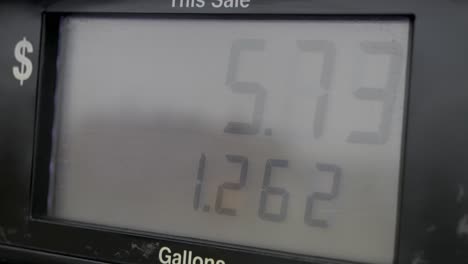 Gas-station-pump-screen-filling-up-and-pumping-slowly-from-over-a-gallon-to-8-dollars-worth-of-fuel