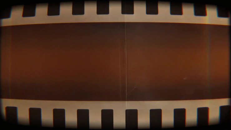 Vintage 35mm Film Strip Overlay with Dust and Scratches