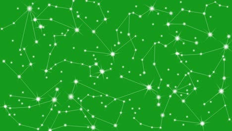 twinkling stars motion graphics with green screen background