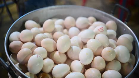 boiled eggs, street food in thailand