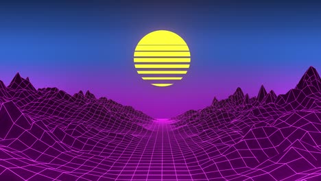 bucle de fondo de onda sintética retro