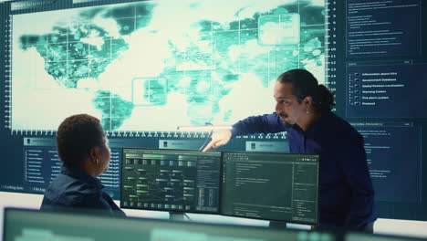 cyber defense team working in a governmental security operations center