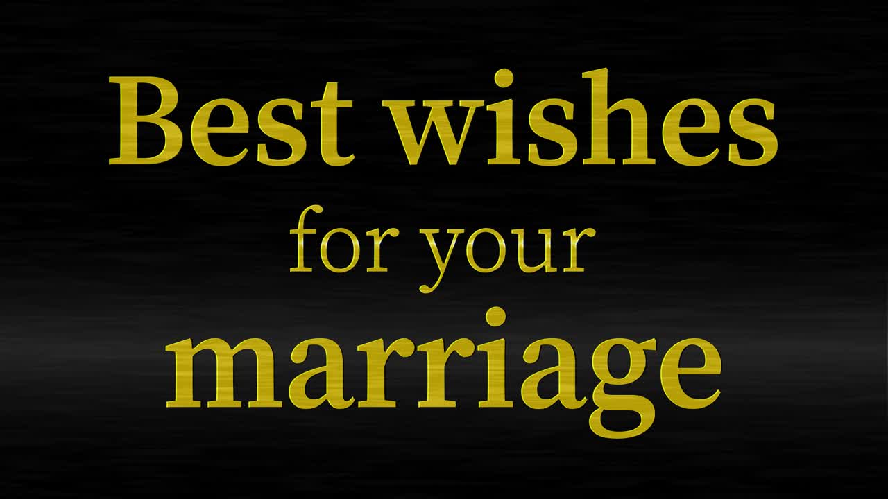 당신의 결혼에 대한 가장 좋은 소원 문자 메시지 애니메이션 모션 그래픽