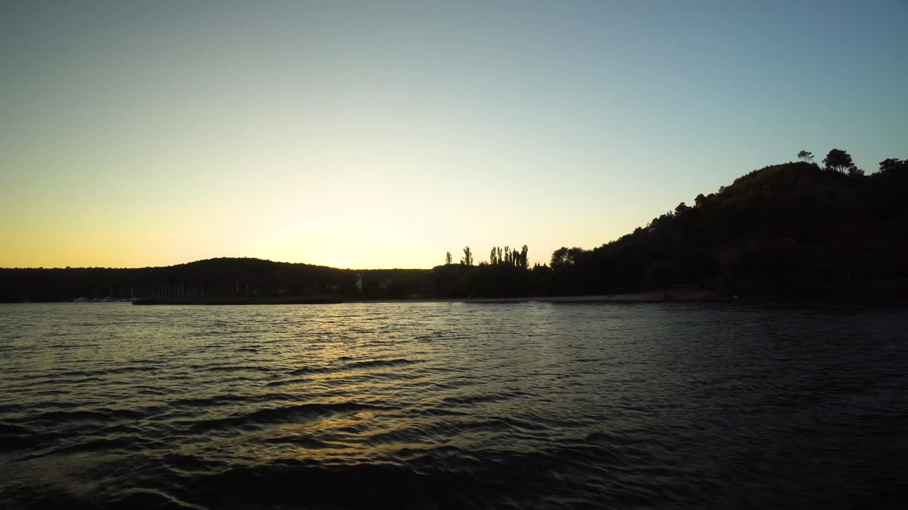 krka 국립 공원 달마티아 지역 크로아티아의 풍경 실루엣