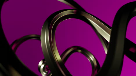 abstract gold curves on purple background