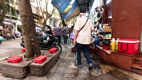 vibrant street life and local commerce in hanoi