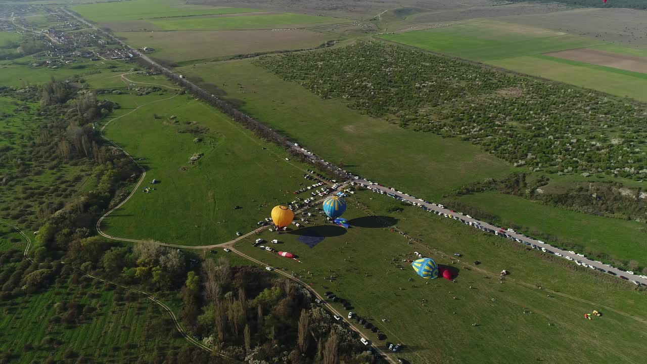 фестиваль воздушных шаров с воздуха