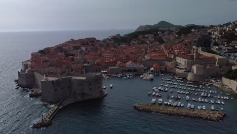 aerial drone 4k video of the entire city of dubrovnik