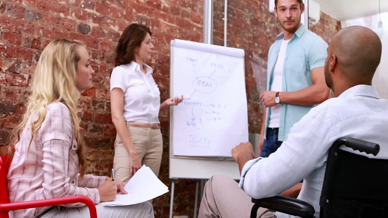 equipo de negocios casuales teniendo una reunión