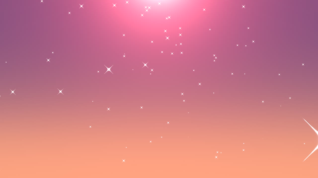 패션 보라색 하늘에 은색 반짝이와 별을 날다