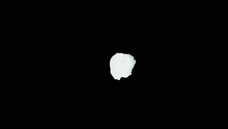 abstract white form in darkness