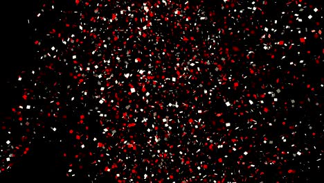 confeti colorido sobre un fondo negro
