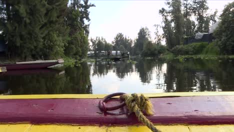 first person vision of a boat moving on water