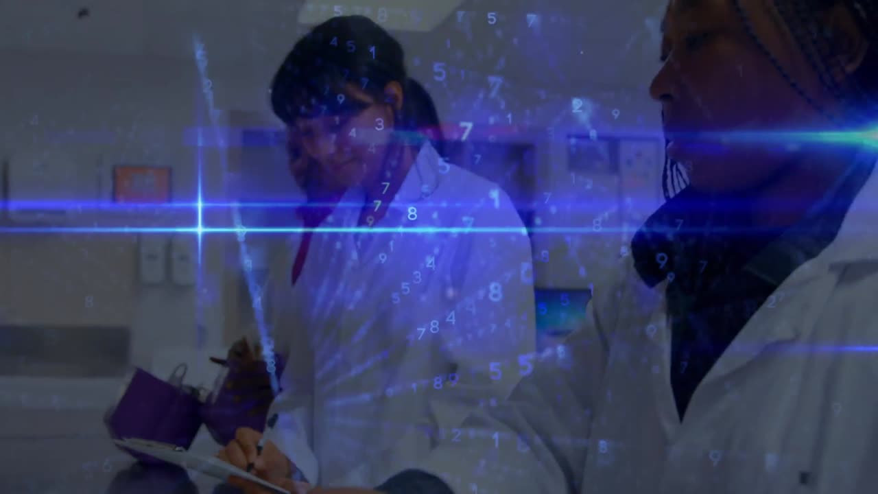 다양한 여성 의사들에 대한 애니메이션 데이터 처리