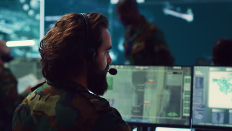 reconnaissance department operator gathering information for national safety