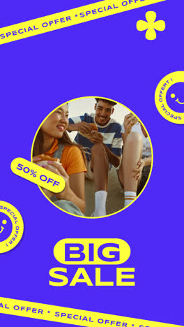 big sale promotion with friends
