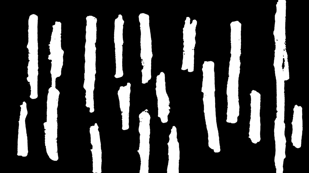 Transizione dinamica con linee grunge verticali che appaiono e scompaiono.