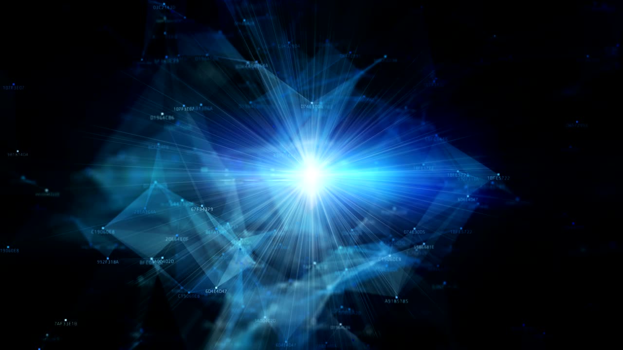 rete a catena di blocchi e concetto di programmazione sullo sfondo tecnologico.