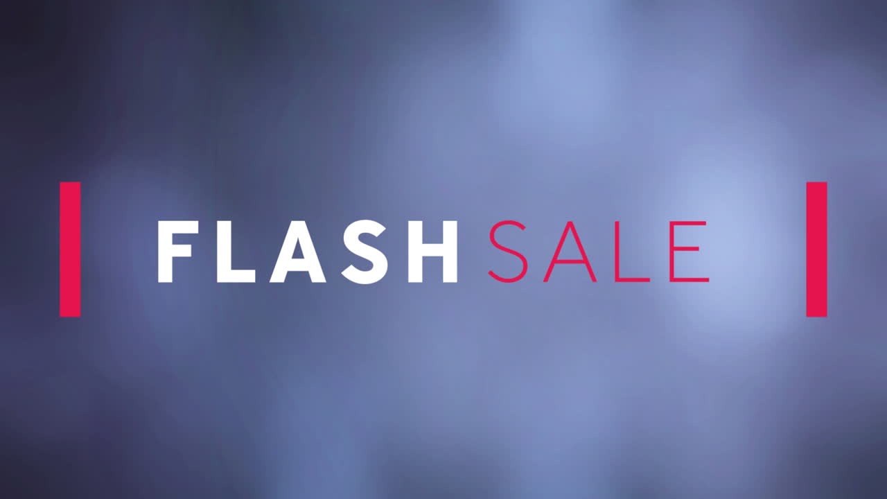 Flash Sale with flashing lights in the background