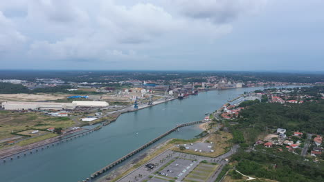 Industrial-area-Adour-river-aerial-view-Anglet-France-Basque-coast