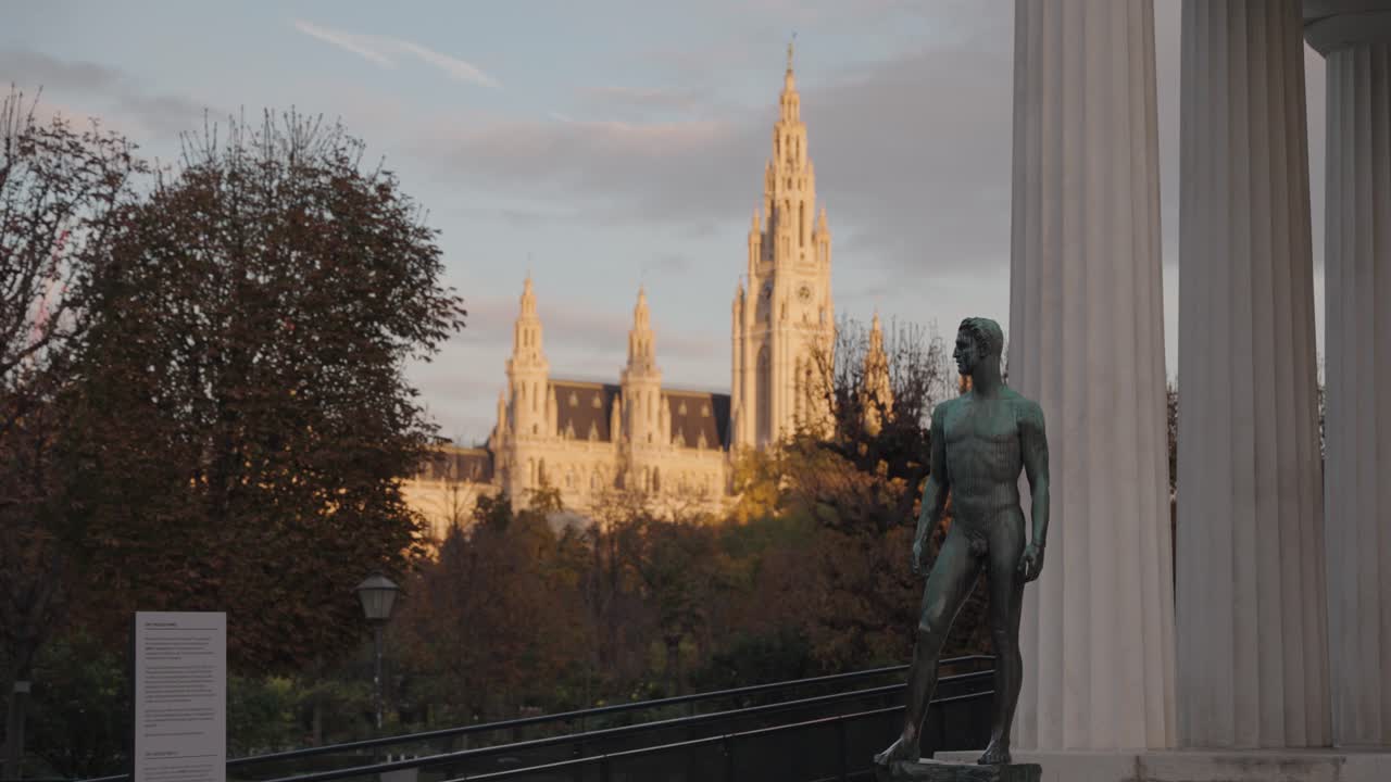 Statue in front of Vienna City Hall