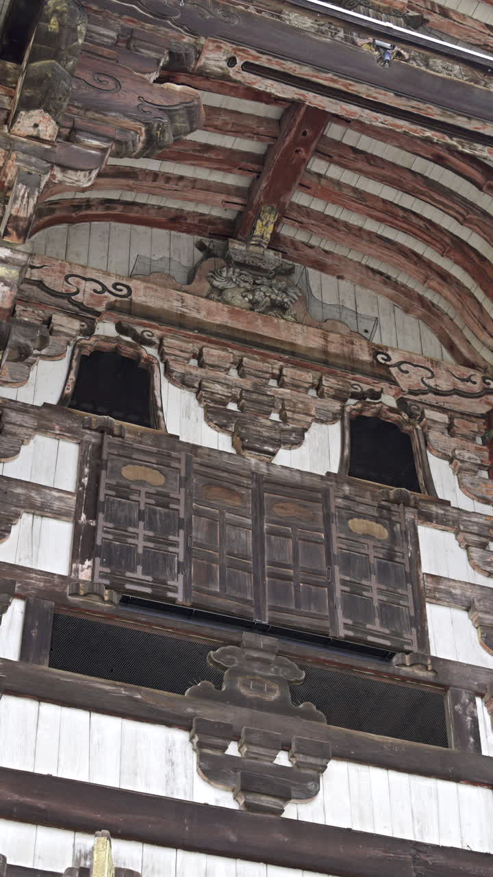 Explore the intricate architecture of Todai Ji temple in Nara, Japan, showcasing ancient craftsmanship and serene surroundings