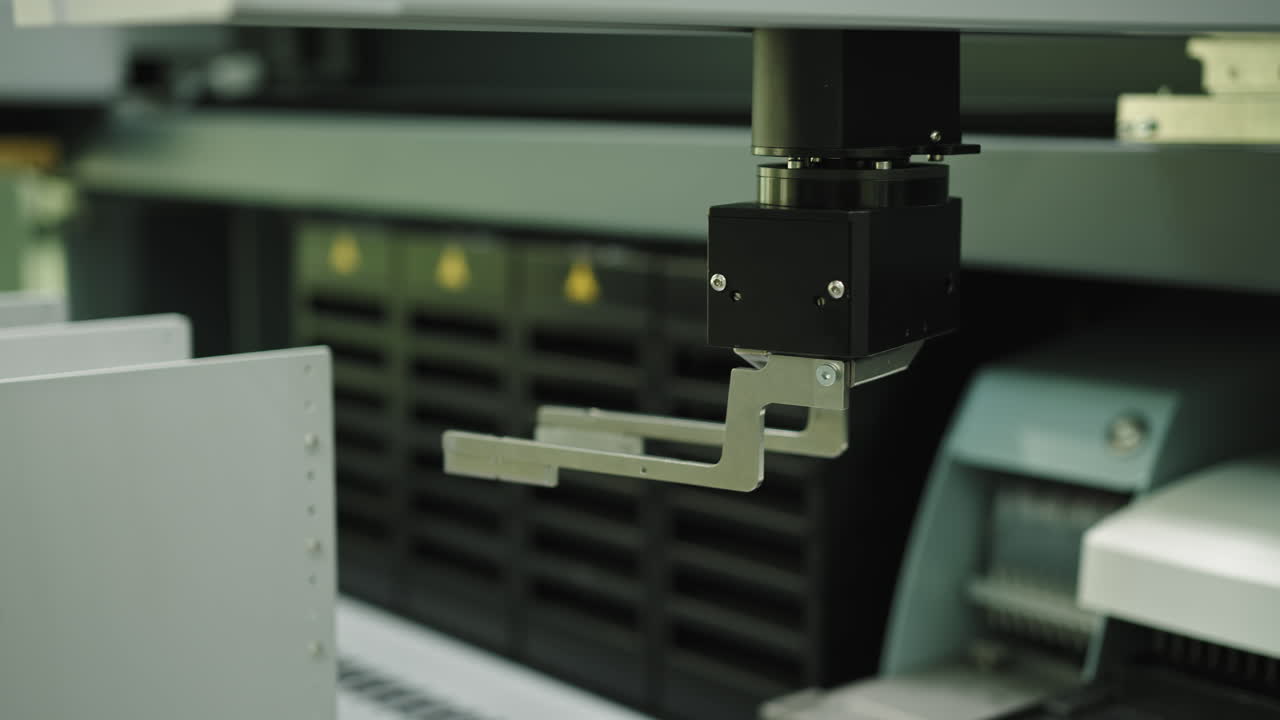 Industrial robotic arm closeup