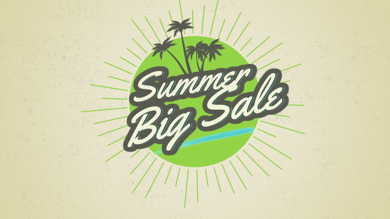 석양에 태양과 손바닥으로 여름 큰 판매