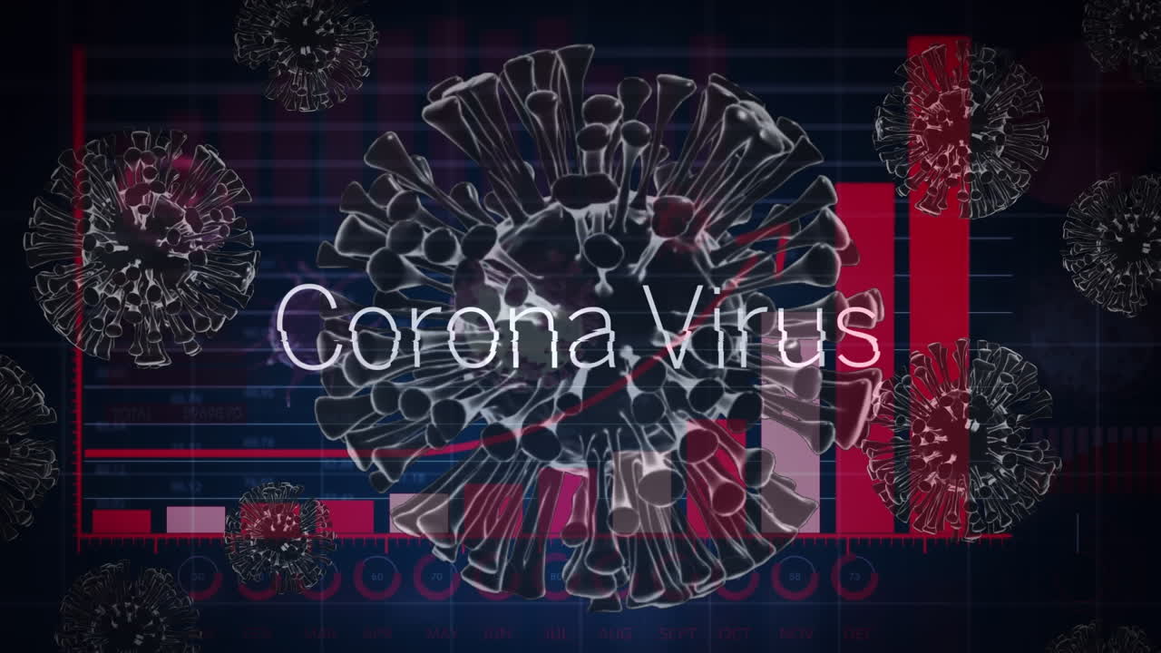 animación de celdas de covid-19 con procesamiento de texto y datos