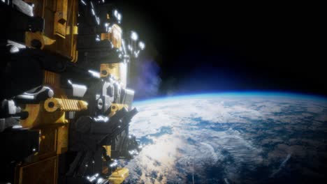 naves espaciales en el espacio renderización 3d