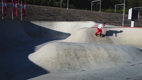 skater performing tricks in a skatepark