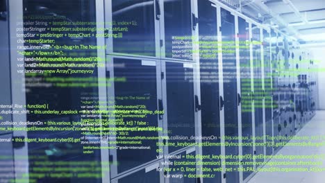 Animation-of-data-processing-against-computer-server-room