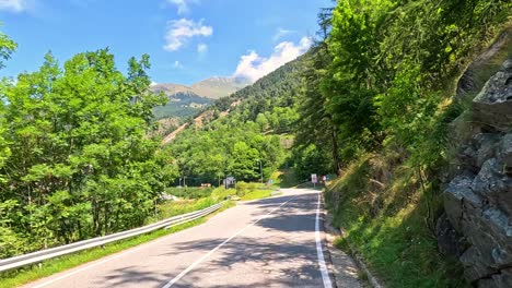 scenic drive through mountainous terrain in piedmont